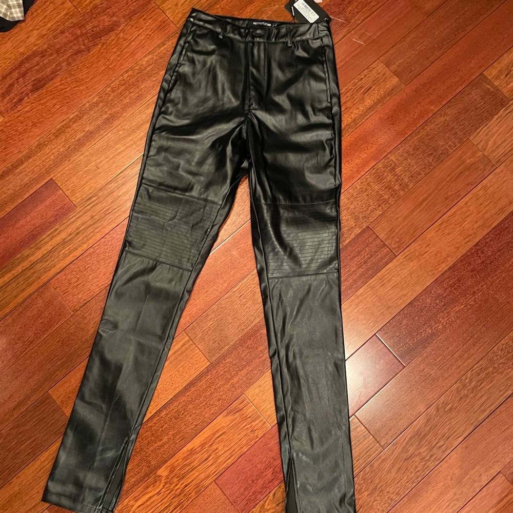 Black Moto split leg pant